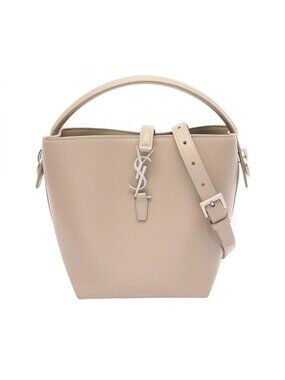 Saint Laurent Paris Handbag le 37 Small 2-Way Light Beige Leather